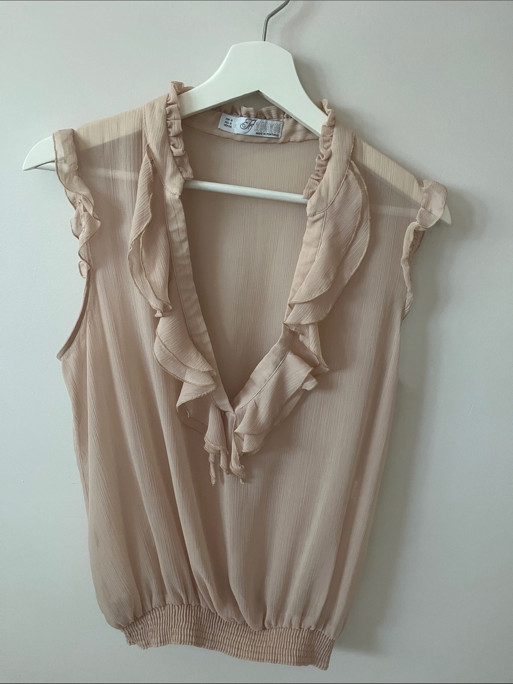 TRF (Zara) Blush Pink Ruffled Women’s Top